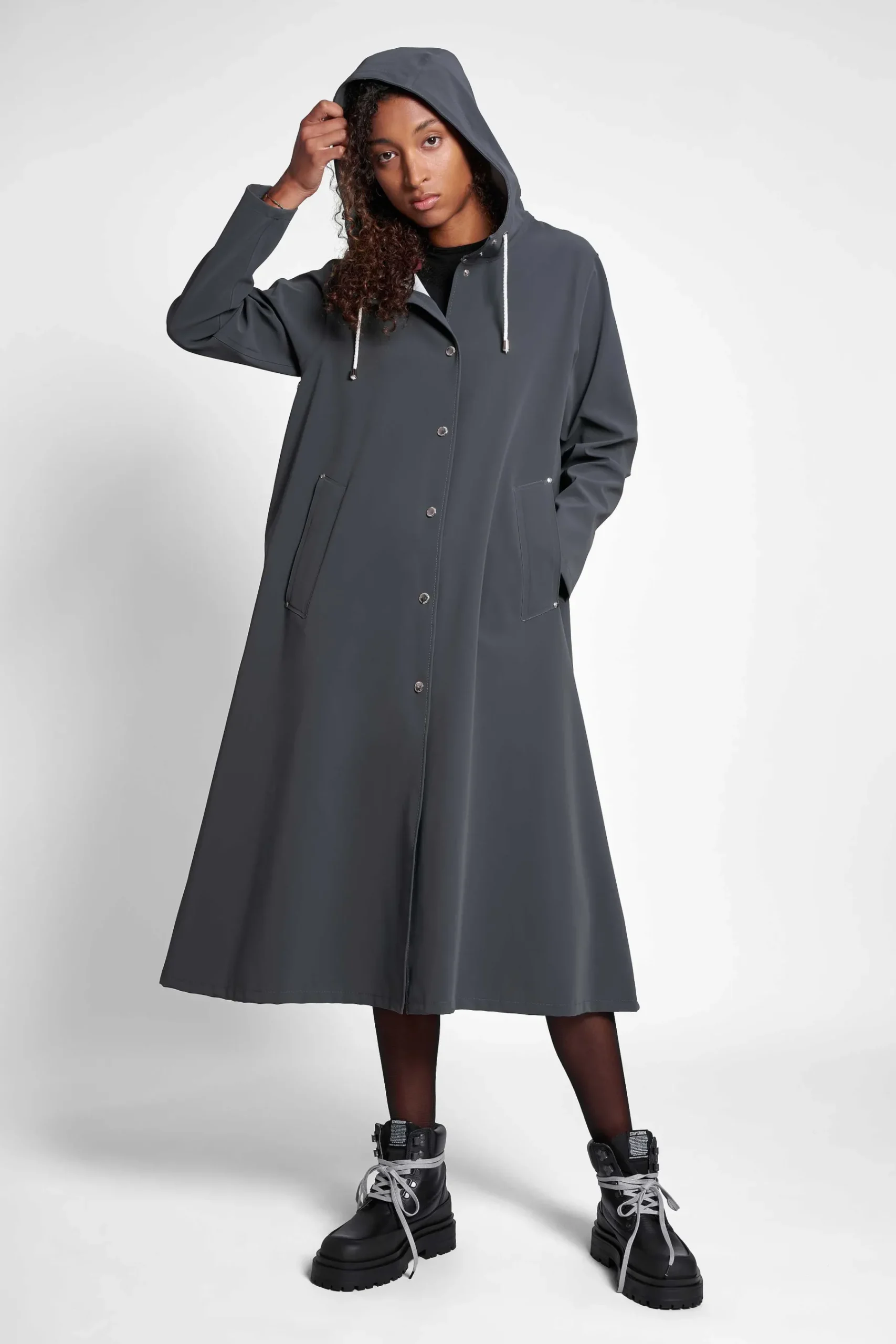 STUTTERHEIM Dames Uitverkoop-Mosebacke Lange Matte Regenjas