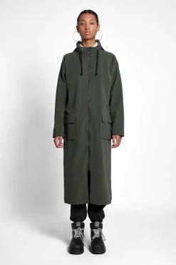 STUTTERHEIM Dames Uitverkoop-Sandviken Lange Matte Regenjas Met Rits