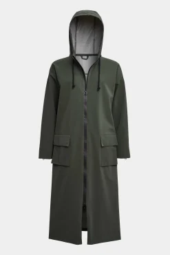 STUTTERHEIM Dames Uitverkoop-Sandviken Lange Matte Regenjas Met Rits