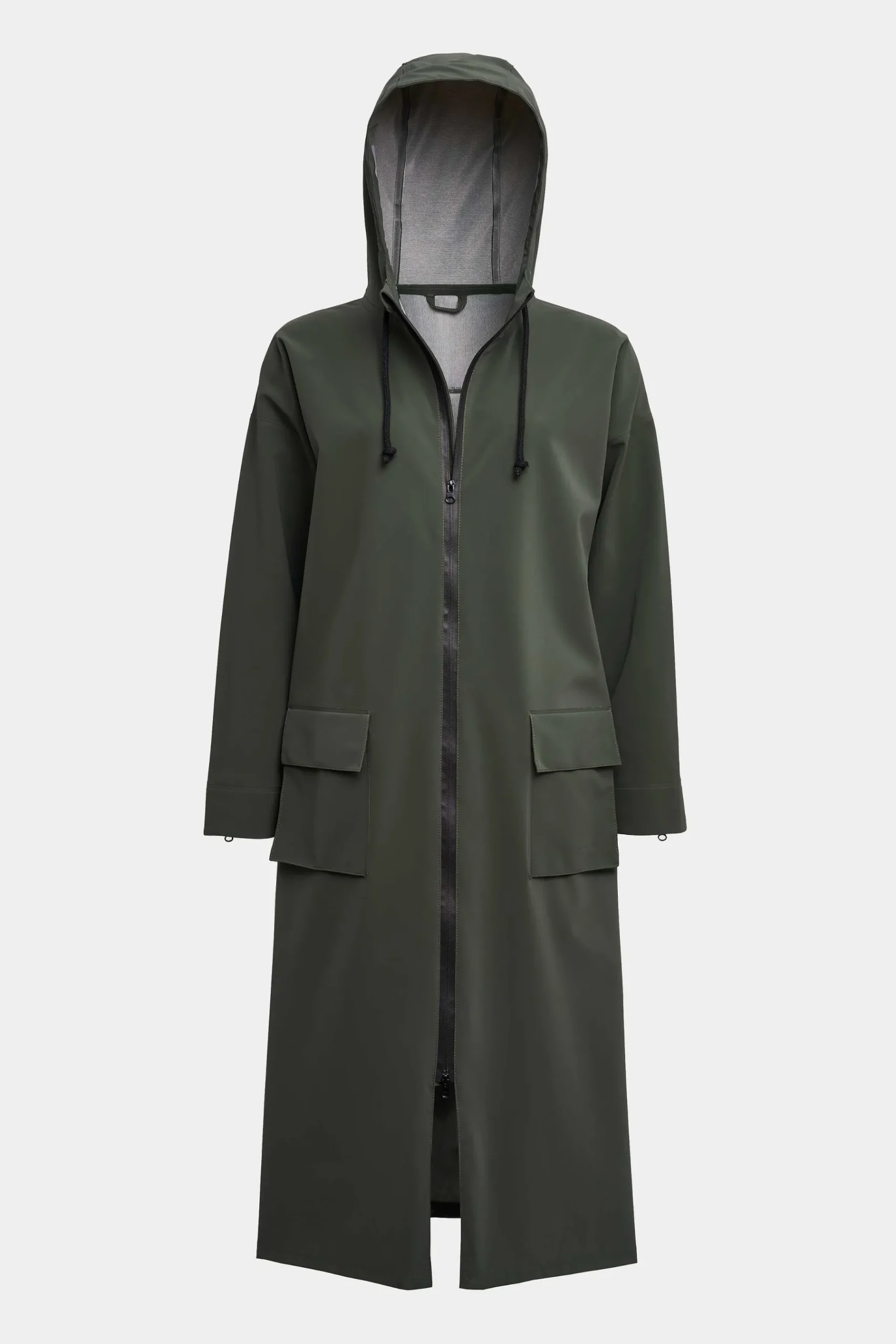 STUTTERHEIM Dames Uitverkoop-Sandviken Lange Matte Regenjas Met Rits