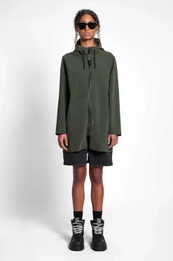 STUTTERHEIM Heren Uitverkoop-Stockholm Lichtgewicht Matte Regenjas Met Rits