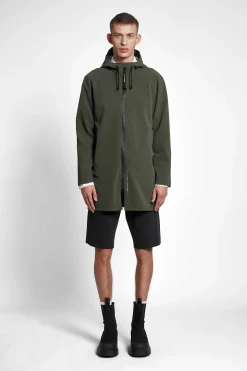 STUTTERHEIM Heren Uitverkoop-Stockholm Lichtgewicht Matte Regenjas Met Rits